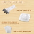 thumbnail image 2 of Set de cera en gel para hacer velas Vehipa, 1 kg, con mechas y pegatinas, 2 of 6