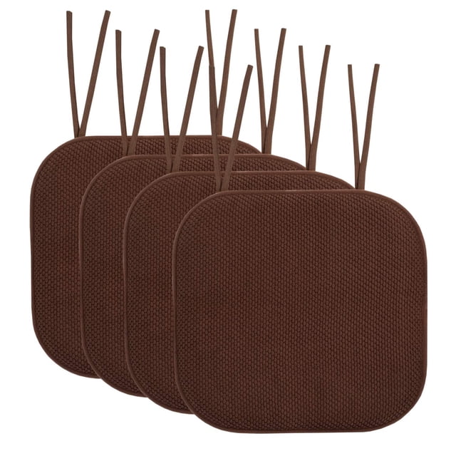 Cojín para silla Sweet Home Collection, espuma viscoelástica, 40 x 40 cm, paquete de 4 unidades