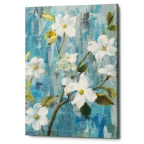 Epic Graffiti  'Graceful Magnolia I' by Danhui Nai, Giclee Canvas Wall Art - Blue 12" x 16"