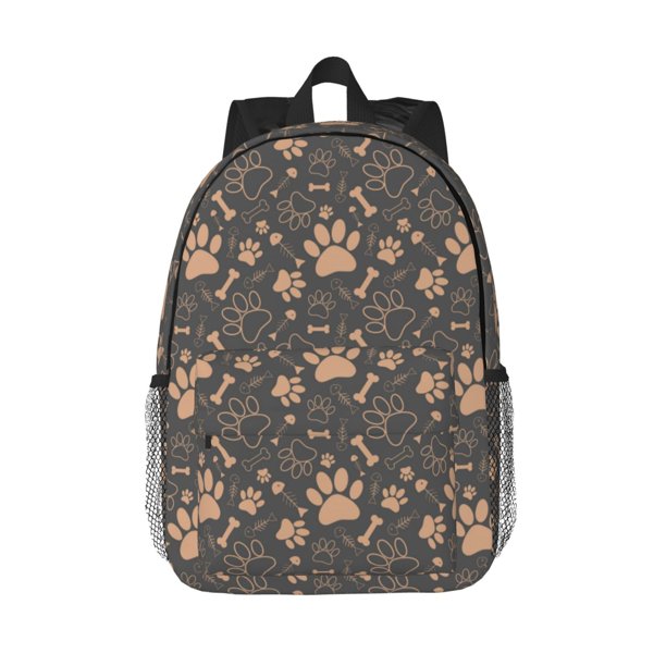 Easygdp Animal Paw Mochila Ligera de 15 Pulgadas para Estudiantes, Mochila Cómoda para la Escuela y Viajes, Correas Ajustables