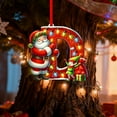 thumbnail image 5 of Colgante acrílico para árbol de Navidad | Adorno con inicial de 26 letras para decoración navideña | Regalo familiar personalizado para fiestas navideñas | Decoración para el árbol del hogar, 5 of 5