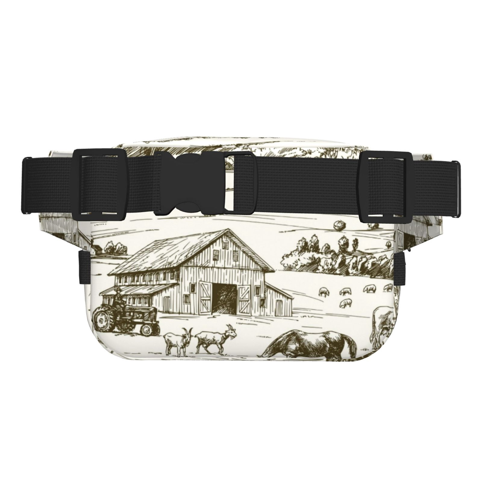 Hirioo Farm Animals 2 for Double Layer Waist Bag Adjustable Fanny Pack For Travel Running Hiking