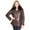 Brown, variant on Women's Leather Jacket with Zip Out Liner (XXL, Brown)