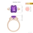 thumbnail image 4 of ANGARA Natural 4 Ct. Amethyst with Diamond Classic Ring in 14K Rose Gold for Women (Ring Size: 10.5), 4 of 8