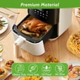 thumbnail image 2 of Behome Air Fryer Disposable Paper Liners, 125 Pack 9.45×7.87 Inch Rectangle Air Fryer Paper Liners, Non-Stick Parchment Paper Liners for Air Fryer Basket, Steamer Microwave Oven, 2 of 7