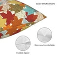thumbnail image 3 of Honeii Fall Maple Leaves Print Throw Pillow, Square Decorative Pillow Forms Soft Fluffy Plump Pillow Decorative Pillow Inserts,Couch Pillows-26"x26", 3 of 7