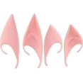 thumbnail image 3 of 2 pares de orejas de elfo de látex para Halloween, máscaras de cosplay, orejas de duende de hadas, color oscuro -, 3 of 5