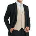 thumbnail image 6 of Vest for Men Formal Business Suit Vests Classic Solid Color Dress Waistcoat Wedding Suits Tuxedo, 6 of 7