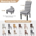 thumbnail image 7 of muroi Printed Dining Room Chair Covers Set of 4, Stretch Kitchen Chair Covers Washable Parsons Chair Slipcover Removable Dining Chair Protectors for Hotel,Ceremony(Black/White Plaid), 7 of 7