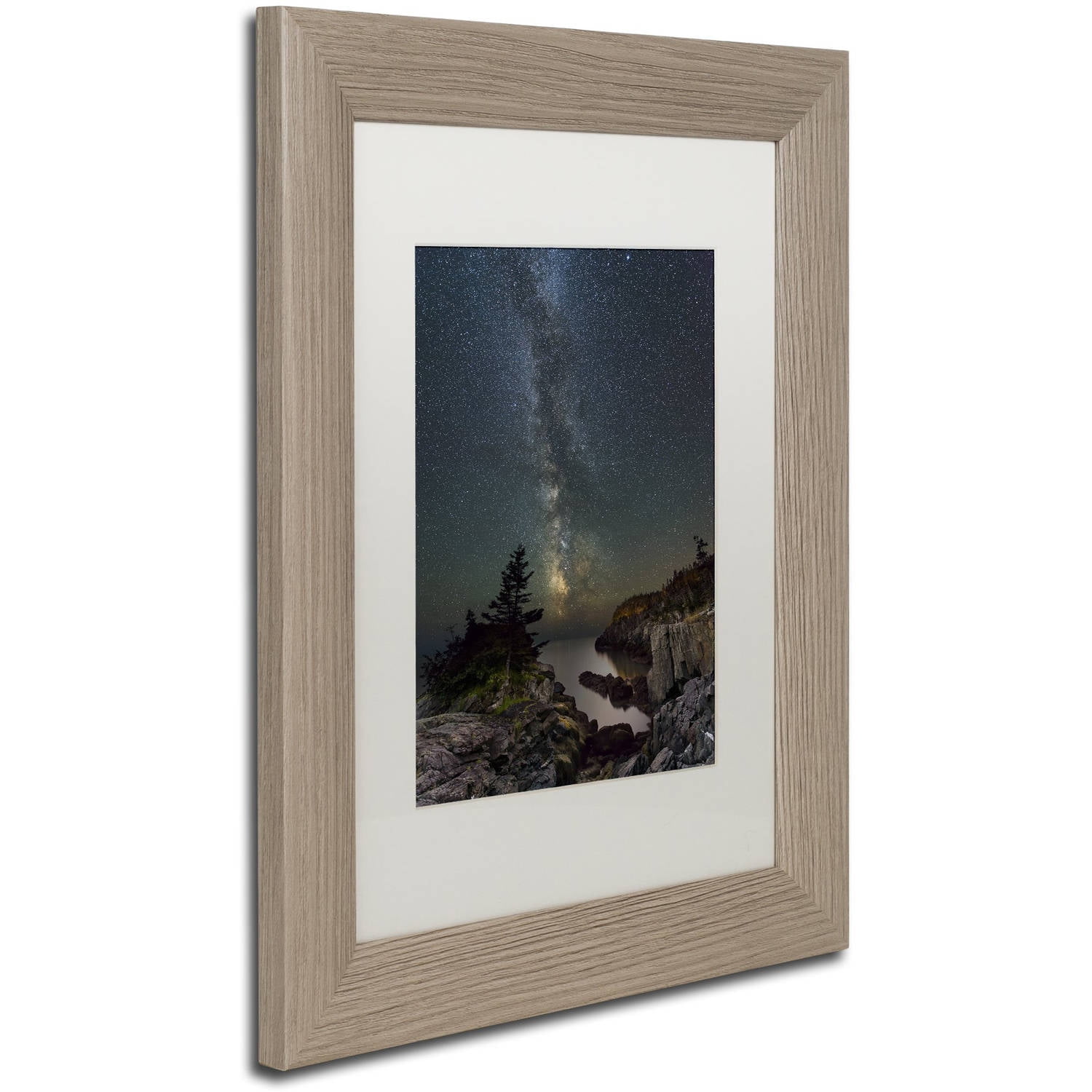 Trademark Fine Art "Over the Chasm" Canvas Art by Michael Blanchette Photography White Matte, Birch Frame