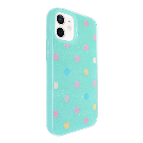 Funda de Diseño Doble Capa con Vidrio 9D Selicell para iPhone 12 mini Color menta