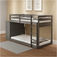 thumbnail image 5 of JERFIT Twin over Twin Bunk Bed with Storage Drawers, Gray Space-Saving Bunkbed Frame with 4 Drawers & 3 Shelves, 5 of 10