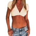 thumbnail image 2 of Womens Short Sleeve Shirts Casual Summer Tops Loose Fit Trendy Vacation Outfits, 2 of 4