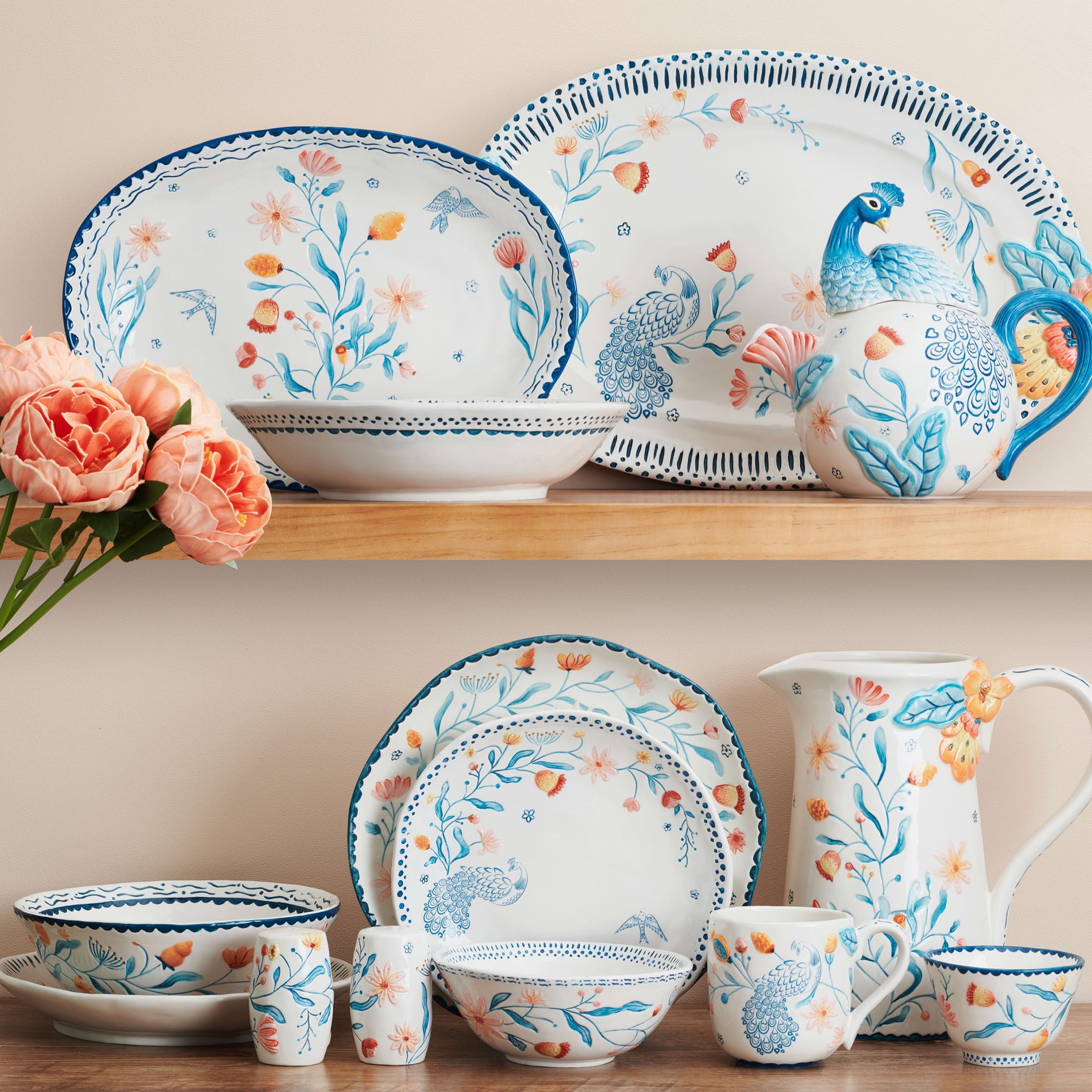 Fitz and Floyd Gracie 12-Piece White Earthenware Tableware Set