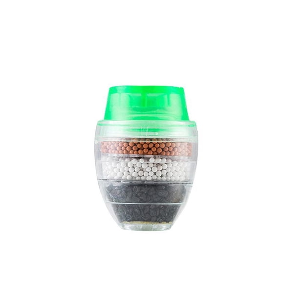 Grifo de Filtro de Agua,Filtro de Purificación de Agua de Cinco Capas con Sulfito de Calcio de Zeolita de Carbono Activado,Reduce las Impurezas Mejora el Sabor 6x3cm,Purificador de Agua para Grifo Ofi