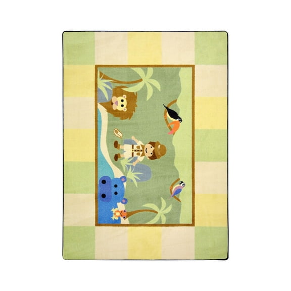 Lil' Explorer 3'10" x 5'4" Area Rug In Color Multi