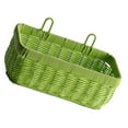 thumbnail image 4 of Cesta tejida para colgar en la pared, rectangular, contenedor de almacenamiento, cesta decorativa Verde, 4 of 9