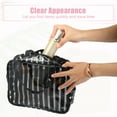 thumbnail image 3 of Unique Bargains Clear Toiletry Bag Transparent Makeup Bag Travel Zipper Cosmetic Organizer for Women 10.43"x3.15" Black, 3 of 7