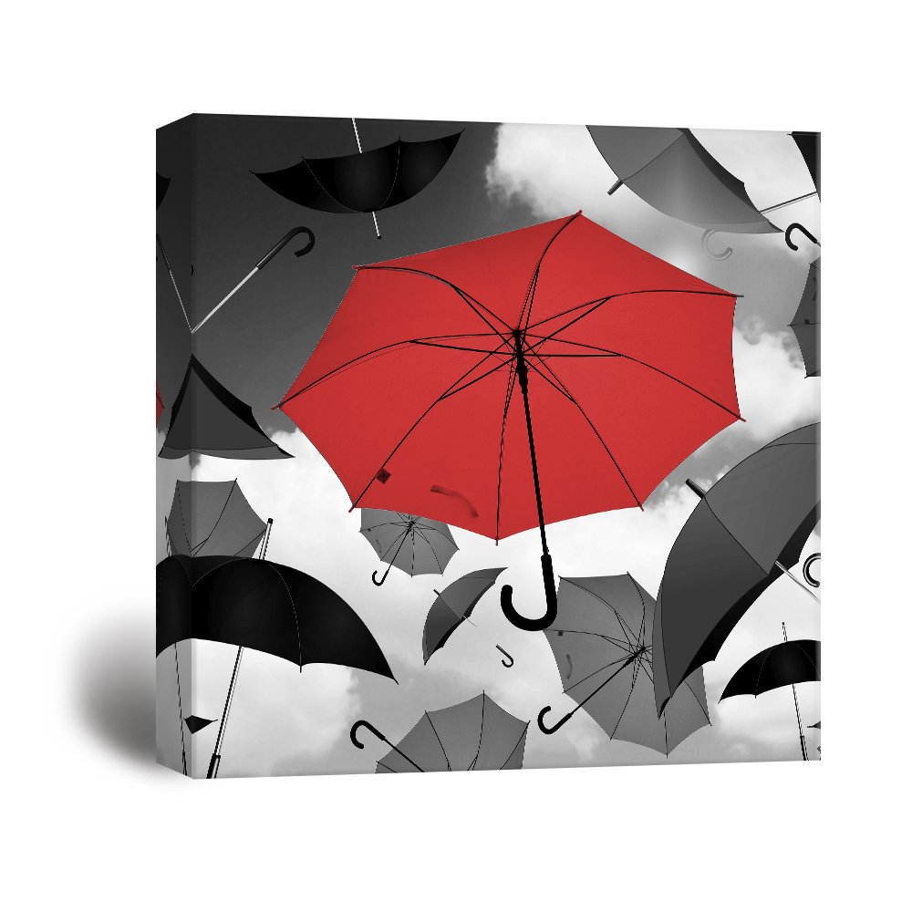 wall26 Canvas Prints Wall Art Red Umbrella Modern Wall Decor/Home