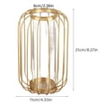 thumbnail image 1 of Lantern Shaped Glass Iron Vase, Simple Design Clear Transparent Test Tube Hydroponic Terrarium for Plants, with Wrought Iron Frame for Home Office Decor, 1 of 7