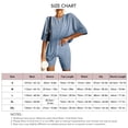 thumbnail image 2 of Conjunto de pijama de dos piezas con parte superior e inferior de manga corta para mujer, diseño fácil de usar, 2 of 2