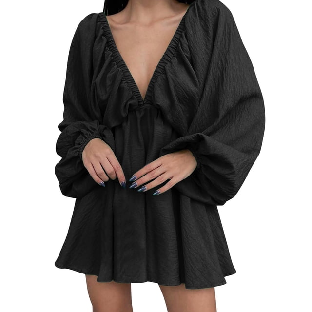 2025 Design de Personnalité Robe à Col en V Fluide pour Femmes Tempérament Rétro Unie Robe Maxi Longueur Petite Couleur Décontractée