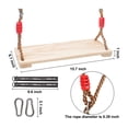 thumbnail image 4 of pitrice Balançoire de Jardin en Bois Portable Corde Réglable Robuste Siège Suspendu pour Enfants Intérieur Extérieur Salon Parc Chaise, 4 of 7