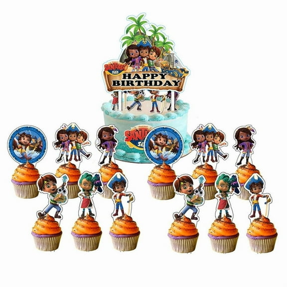 Santiago of the Sea Cake Topper Cupcake Set Party Supplies Decoration Birthday Decor Kit