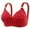 Red, variant on Wireless Bras for Women Plus Size Floral Print Padded Bra Full Coverage No Underwire Adjustable Support Sleep Bra