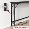 thumbnail image 3 of Aoile 39.3" Behind Couch Table with Power Outlets, Sofa Tables Narrow Long for Living Room, Entryway, Hallway, Black, 3 of 8