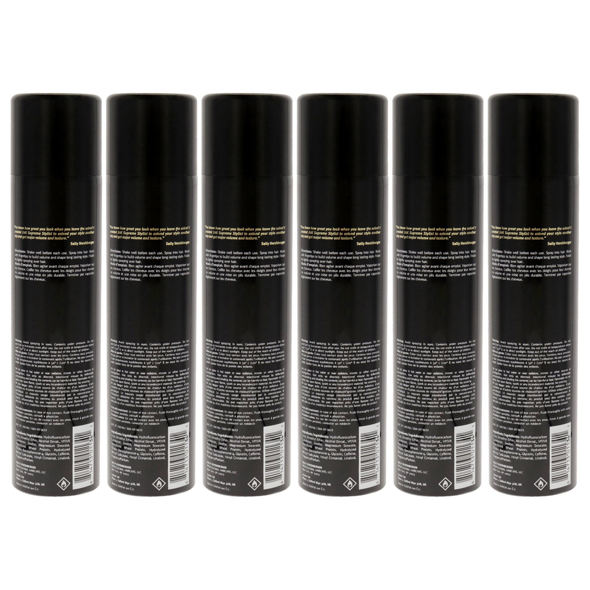 Sally Hershberger 24K Supreme Stylist Voluminous Dry Shampoo - Pack of 6 , 8.5 oz Dry Shampoo