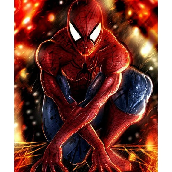 DIY 5D Diamond Painting Full Round Drill Kit Picture Craft Home Wall Decor Spiderman 12X16Inch