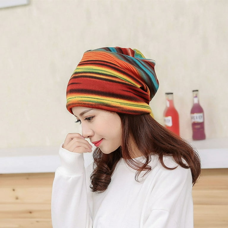 Dorkasm Womens Vintage Adjustable Beanie Hat Cute Y2k Knit Slouchy