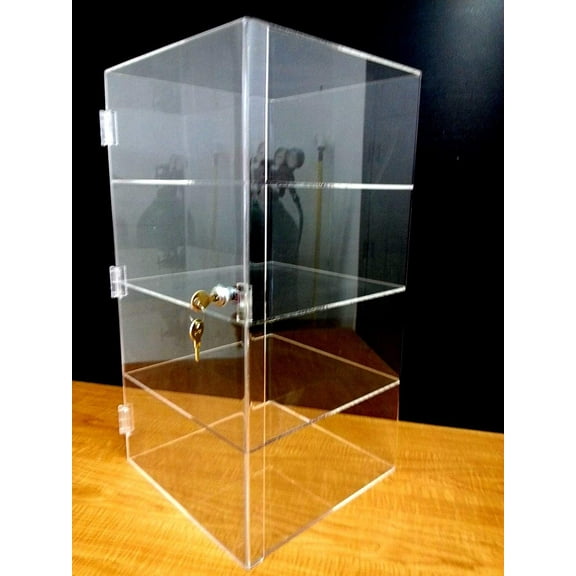 Displays2buy. 12" x 12" x 23" Locking Security Showcase Safe Box Acrylic Countertop Display Case