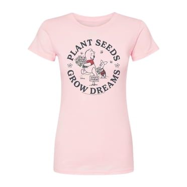 Winnie The Pooh - Poohs Farm Plant Seeds - Juniors Fitted Short Sleeve - Graphic T-Shirt
