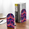 thumbnail image 5 of Lsque Retro Palms Printed Wood Bookends,Non-Skid Bookend for Shelves,Heavy Duty Support Bookends,Non-Slip Foam Pads for Office, Home, and Library,1 Pair, 5 of 8