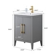 thumbnail image 6 of Vanity Art 24” Single Sink Bathroom Vanity Cabinet with Ceramic Countertop, 6 of 9