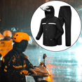 thumbnail image 1 of Traje de lluvia de 2 piezas, chaqueta impermeable plegable para pesca, ciclismo y acampada. L, 1 of 8
