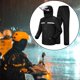 thumbnail image 1 of Traje de lluvia de 2 piezas, chaqueta impermeable plegable para pesca, ciclismo y acampada. L, 1 of 8