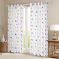 thumbnail image 2 of Erosebridal Colorful Princess Castle Blackout Curtains Set of 2 (52x84 Each),Multicolor Kawaii Carriage Window Curtains For Girly, 2 of 7