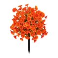 thumbnail image 1 of Estaca de jardín de flores artificiales Morning Glory realistas y fáciles de instalar. Naranja, 1 of 8
