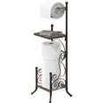 thumbnail image 1 of Portarrollos de baño con estante de Simple Houseware, bronce, 74 cm de alto, 1 of 7