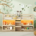 thumbnail image 2 of Gymax Twin Size Loft Bed w/ LED Lights Staircase & Safety Guardrail Under-bed Storage, 2 of 10