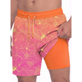 thumbnail image 7 of Birdie Bound Men's Printed Hibiscus Tropical Swim Trunks, Sizes S-3XL, 7 of 7