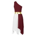 thumbnail image 5 of iiniim Women's Lyrical Dance Dress Color Block Dresses High Low Skirted Dancewear, 5 of 7