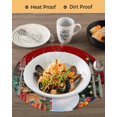 thumbnail image 3 of 13 Inch Round Placemats Set of 6, Red Snowman Christmas Non Slip Heat Insulation PP Table Mats, Xmas Tree Gifts Elk Snowflake Winter Washable Place Mats for Kitchen Dining Party Table Decor, 3 of 7