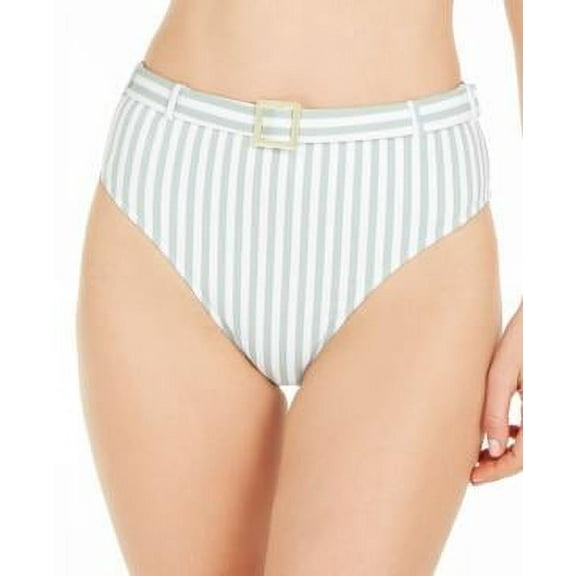 WeWoreWhat JADEITE Striped Emily High-Waist Bikini Swim Bottom, US X-Large