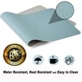 thumbnail image 4 of Table Pad, Desk Pad, 70 * 35cm Pu Leather Table Pad, Laptop Table Pad, Double-Sided (Light Blue / Silver), 4 of 4
