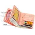 thumbnail image 2 of MINKUROW Girls Women Faux Leather Small Wallet Cute Cat Pattern Clutch Purse Coin Holder Card Organizer,Bifold (Pink), 2 of 7