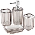 thumbnail image 4 of Dznils 4 Piece Acrylic Bathroom Accessories Set, Bathroom Decor Set, Gray, 4 of 11